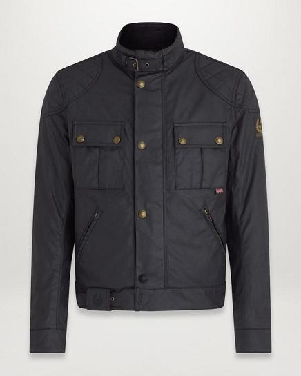 Blouson Moto Belstaff Homme Brooklands Noir Cirée Soldes IP7543612